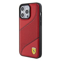 Ferrari FEHCP15LPWAR iPhone 15 Pro 6.1" czerwony|red hardcase Perforated Waves Metal Logo цена и информация | Чехлы для телефонов | 220.lv