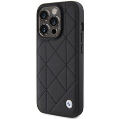 BMW BMHCP15L22RQDK iPhone 15 Pro 6.1" czarny|black Leather Quilted цена и информация | Чехлы для телефонов | 220.lv