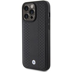 BMW BMHCP15L22RFGK iPhone 15 Pro 6.1" czarny|black Leather Diamond Pattern цена и информация | Чехлы для телефонов | 220.lv