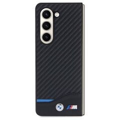 BMW BMHMP15X22NBCK iPhone 15 Pro Max 6.7" czarny|black hardcase Leather Carbon MagSafe цена и информация | Чехлы для телефонов | 220.lv