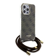 Guess IML 4G Printed Crossbody Case for iPhone 15 Pro Max Brown цена и информация | Чехлы для телефонов | 220.lv