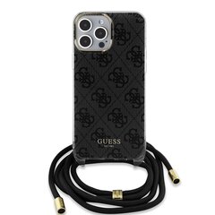 Guess IML 4G Printed Crossbody Case for iPhone 15 Pro Max Black цена и информация | Чехлы для телефонов | 220.lv