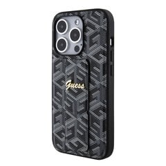 Guess PU Grip Stand G Cube Case for iPhone 15 Pro Max Black цена и информация | Чехлы для телефонов | 220.lv