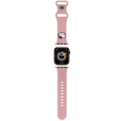Hello Kitty Pasek HKAWMSCHBLP Apple Watch 38|40|41mm różowy|pink strap Silicone Kitty Head цена и информация | Аксессуары для смарт-часов и браслетов | 220.lv
