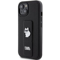 Karl Lagerfeld KLHCP15SGSACHPK iPhone 15 6.1" czarny|black hardcase Gripstand Saffiano Choupette Pins цена и информация | Чехлы для телефонов | 220.lv