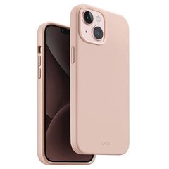 UNIQ etui Lino Hue iPhone 15 6.1" Magclick Charging różowy|blush pink цена и информация | Чехлы для телефонов | 220.lv