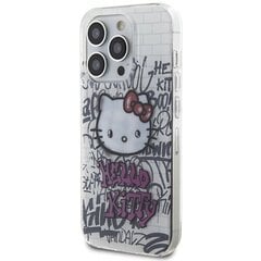 Hello Kitty HKHCP15LHDGPHT iPhone 15 Pro 6.1" biały|white hardcase IML Kitty On Bricks Graffiti цена и информация | Чехлы для телефонов | 220.lv