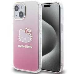 Hello Kitty HKHCP15SHDGKEP iPhone 15 6.1 różowy|pink hardcase IML Gradient Electrop Kitty Head цена и информация | Чехлы для телефонов | 220.lv