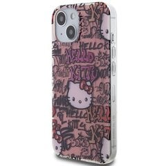 Hello Kitty HKHCP15SHDGKEP iPhone 15 6.1 różowy|pink hardcase IML Gradient Electrop Kitty Head цена и информация | Чехлы для телефонов | 220.lv