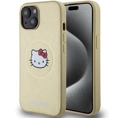 Hello Kitty HKHMP15SPGHCKD iPhone 15 6.1" złoty|gold hardcase Leather Kitty Head MagSafe цена и информация | Чехлы для телефонов | 220.lv