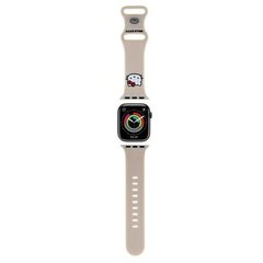 Hello Kitty Pasek HKAWMSCHBLE Apple Watch 38|40|41mm beżowy|beige strap Silicone Kitty Head цена и информация | Аксессуары для смарт-часов и браслетов | 220.lv