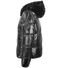 Īsa ziemas dūnu jaka ar kažokādas kapuci 11457-5 cena un informācija | Sieviešu virsjakas | 220.lv