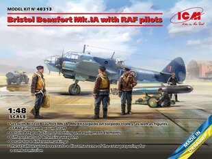 Līmējošais modelis ICM 48313 Bristol Beaufort Mk.IA with RAF pilots 1/48 цена и информация | Склеиваемые модели | 220.lv