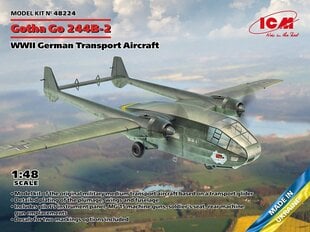 Līmējošais modelis ICM 48224 WWII German Transport Aircraft Gotha Go 244B-2 1/48 cena un informācija | Līmējamie modeļi | 220.lv