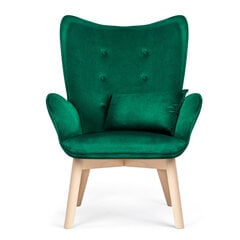 Кресло с подставкой для ног, зеленое цена и информация | Кресла в гостиную | 220.lv