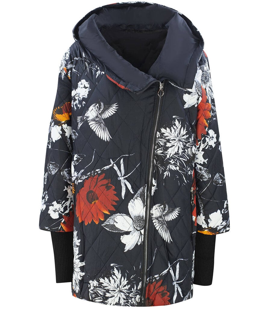 Asimetriska pārejas apdruka JACKET FLOWERS 10658-50 цена и информация | Sieviešu virsjakas | 220.lv