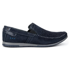 Vīriešu apavi ādas mokasīni 876 summer navy blue 1241-V cena un informācija | Vīriešu kurpes, zābaki | 220.lv