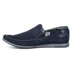 Vīriešu apavi ādas mokasīni 876 summer navy blue 1241-V cena un informācija | Vīriešu kurpes, zābaki | 220.lv