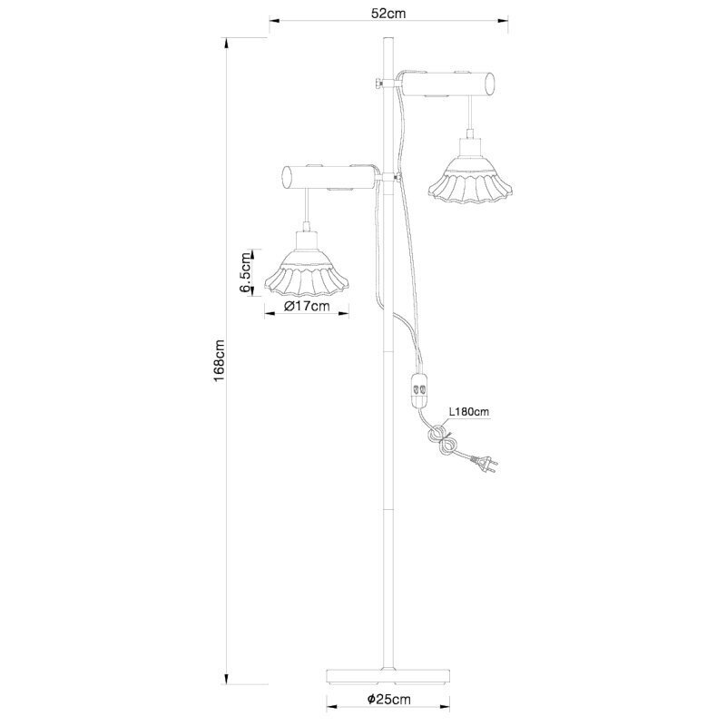 Elmark stāvlampa J0WITA-2S cena un informācija | Stāvlampas | 220.lv