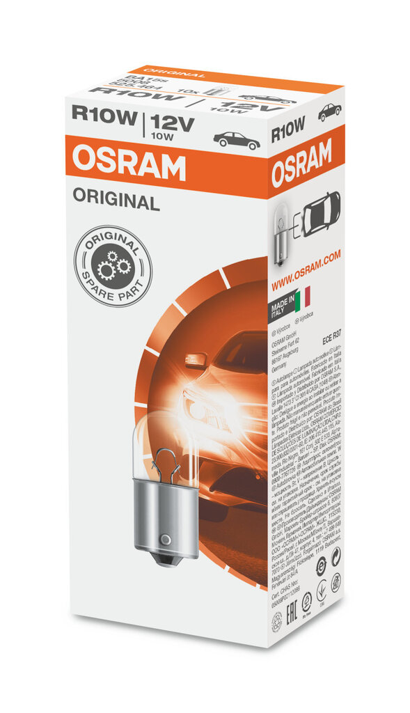 R10W 12V STANDARTLAMPA OSRAM cena un informācija | Auto spuldzes | 220.lv