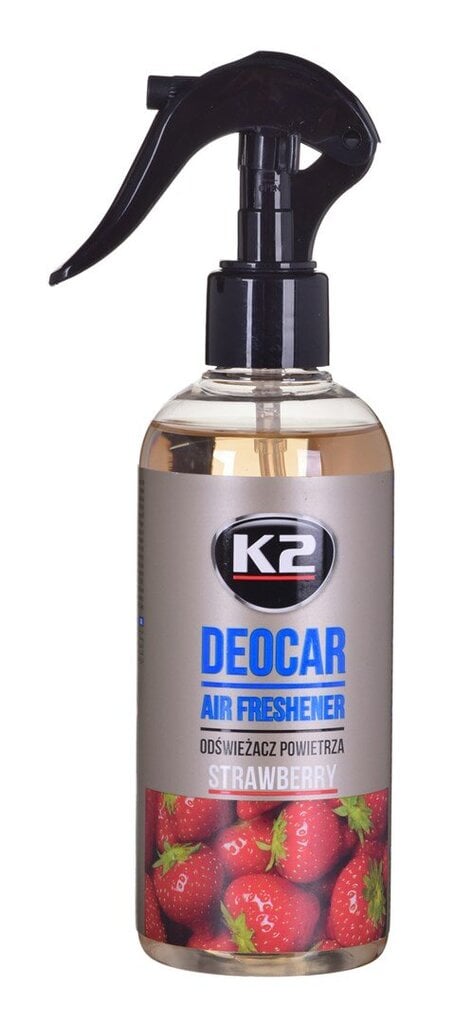 K2 DEOCAR STRAWBERRY 250ml - Lufterfrischer cena un informācija | Auto gaisa atsvaidzinātāji | 220.lv