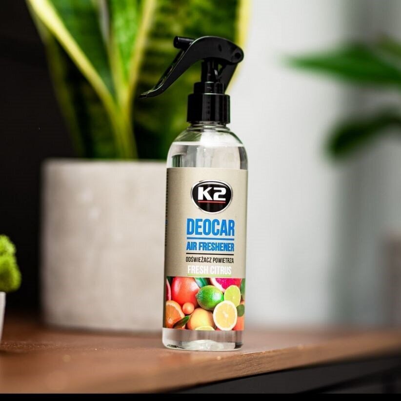 K2 DEOCAR FRESH CITRUS 250ML - Lufterfrischer cena un informācija | Auto gaisa atsvaidzinātāji | 220.lv