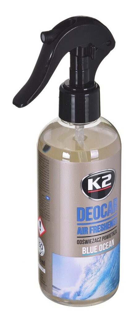 K2 DEOCAR BLUE OCEAN 250ml - Lufterfrischer цена и информация | Auto gaisa atsvaidzinātāji | 220.lv