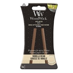 WoodWick Auto Reeds Refill Vanilla Bean - Replacement car incense sticks цена и информация | Освежители воздуха для салона | 220.lv