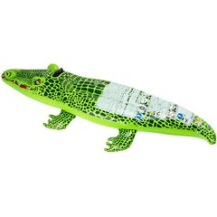 Piepūšamais krokodils, 142x86cm, zaļs cena un informācija | Piepūšamās rotaļlietas un pludmales preces | 220.lv