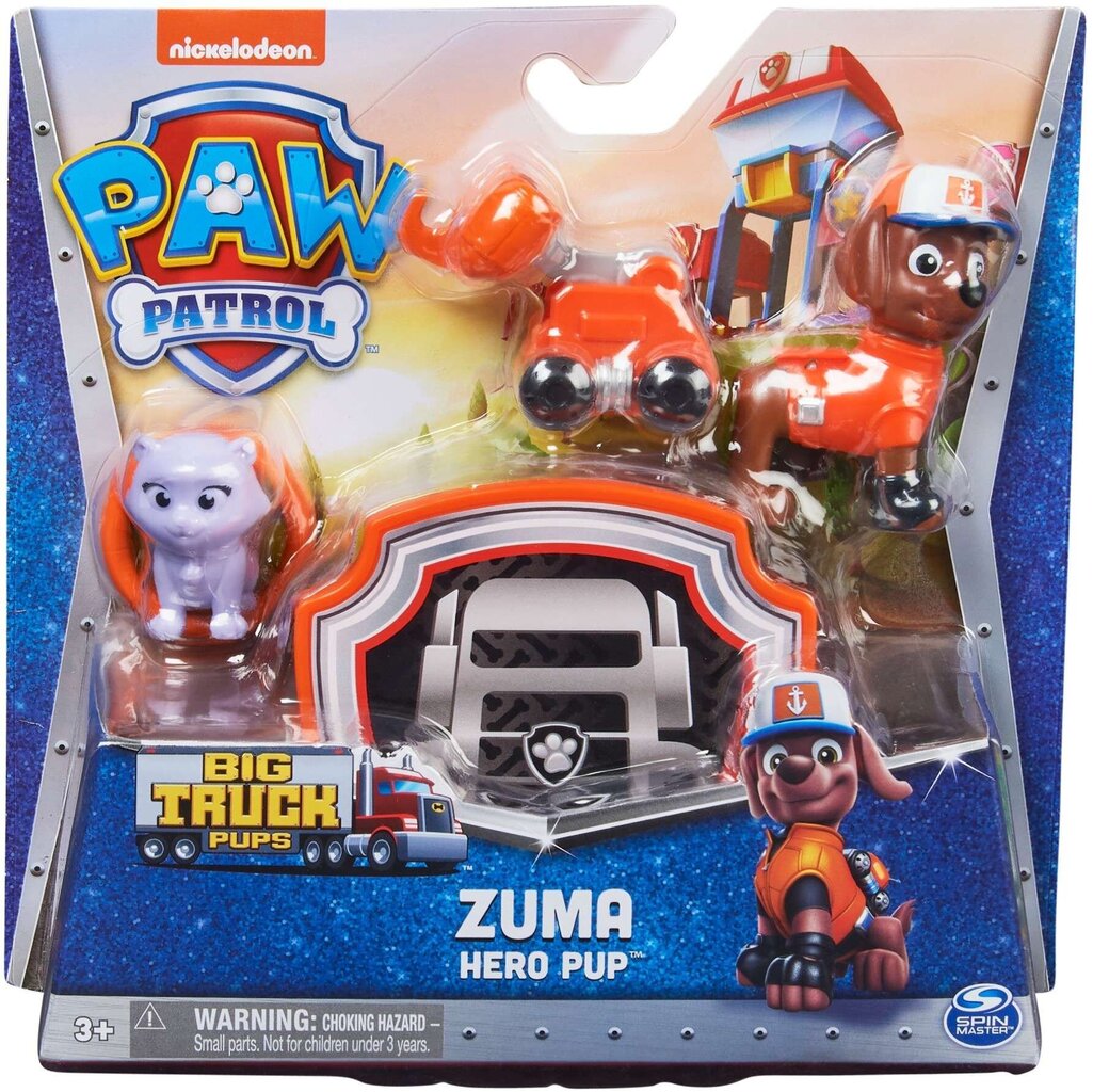 Figurka Paw Patrol Big Truck Pups Hero Pups Zuma+ piederumi цена и информация | Rotaļlietas zēniem | 220.lv