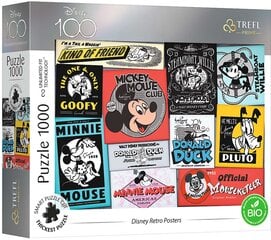 Puzle Trefl Prime Disney Retro plakāti UFT, 1000 d. cena un informācija | Puzles, 3D puzles | 220.lv