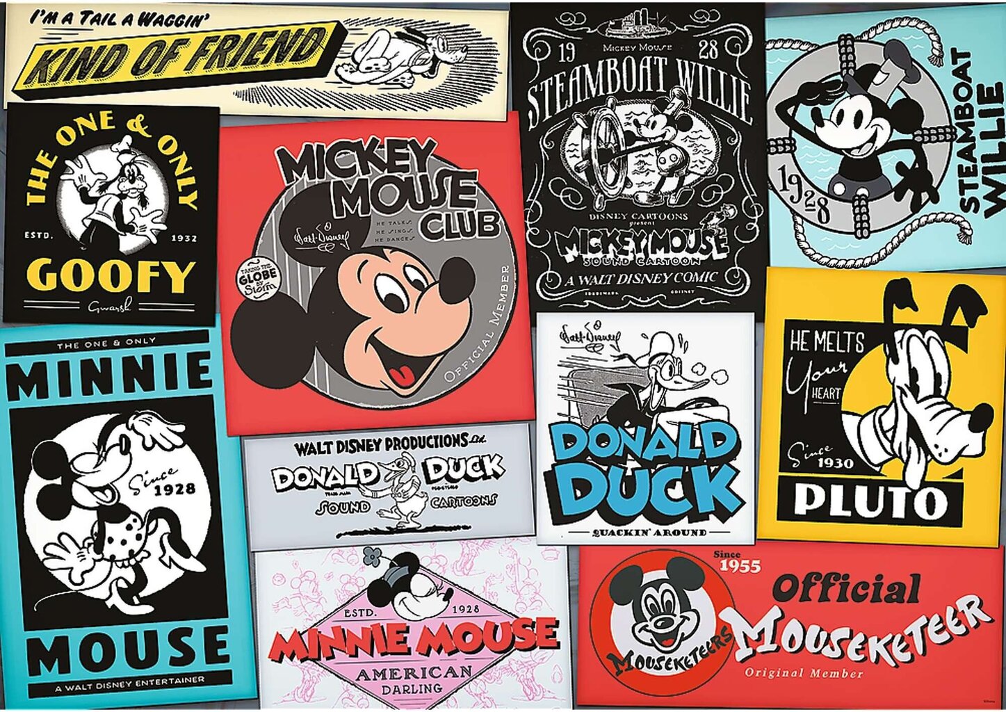 Puzle Trefl Prime Disney Retro plakāti UFT, 1000 d. cena un informācija | Puzles, 3D puzles | 220.lv