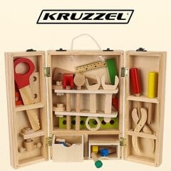 Koka instrumentu komplekts kastē Kruzzel цена и информация | Развивающие игрушки | 220.lv