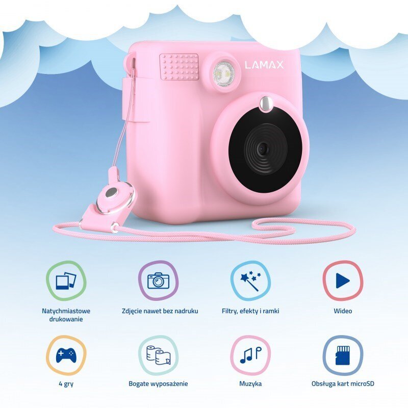 Lamax InstaKid1 Pink цена и информация | Momentfoto kameras | 220.lv
