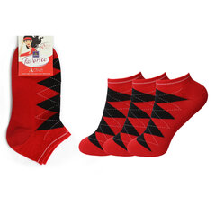 Женские короткие носки Bisoks 22040, красные, 3 пары цена и информация | Женские носки | 220.lv