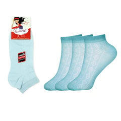 Женские короткие носки Bisoks, 22193 голубые, 3 пары цена и информация | Женские носки | 220.lv