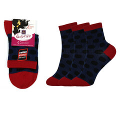 Женские носки Bisoks 22168, красные, 3 пары цена и информация | Женские носки | 220.lv