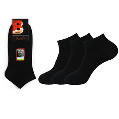 Мужские короткие носки Bisoks 12301 чёрные, 3 пары цена и информация | Мужские носки | 220.lv