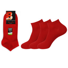 Мужские короткие носки Bisoks 12301 красные, 3 пары цена и информация | Мужские носки | 220.lv