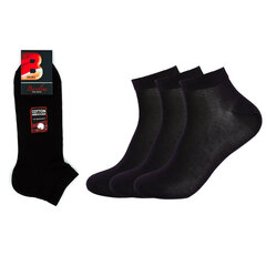 Мужские короткие носки Bisoks 12337 чёрные, 3 пары цена и информация | Мужские носки | 220.lv