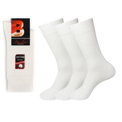 Мужские классические носки Bisoks, 12246 белые, 3 пары цена и информация | Мужские носки | 220.lv