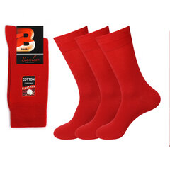 Мужские классические носки Bisoks, 12246 красные, 3 пары цена и информация | Мужские носки | 220.lv