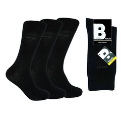 Мужские классические носки Bisoks, 12268 чёрные, 3 пары цена и информация | Мужские носки | 220.lv
