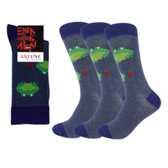 Мужские классические носки Bisoks 12282 синие, 3 пары цена и информация | Мужские носки | 220.lv