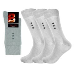 Мужские классические носки Bisoks 12330, серые, 3 пары цена и информация | Мужские носки | 220.lv