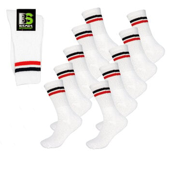 Мужские спортивные носки Bisoks, 11022 белые, 10 пар цена и информация | Мужские носки | 220.lv