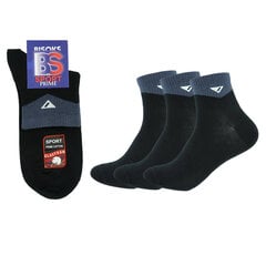 Мужские спортивные носки Bisoks 12431, чёрные, 3 пары цена и информация | Мужские носки | 220.lv