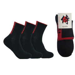 Носки Самурай Bisoks 15055 чёрные, 3 пары цена и информация | Мужские носки | 220.lv