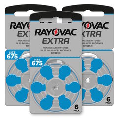 Rayovac Extra Advanced 675 (PR44) baterijas dzirdes aparātiem, 18 gab. цена и информация | Батарейки | 220.lv