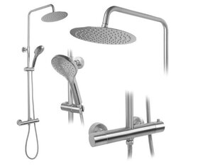 Rea dušas komplekts ar termostatu, matēts niķeļa inoks цена и информация | Душевые комплекты и панели | 220.lv